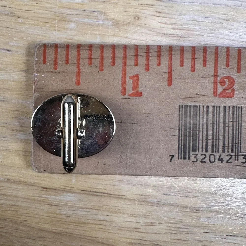 VTG Anson Pat Pend Golf Club Tee Ball Tigers Eye Stone Cufflinks‎ Gold Plated